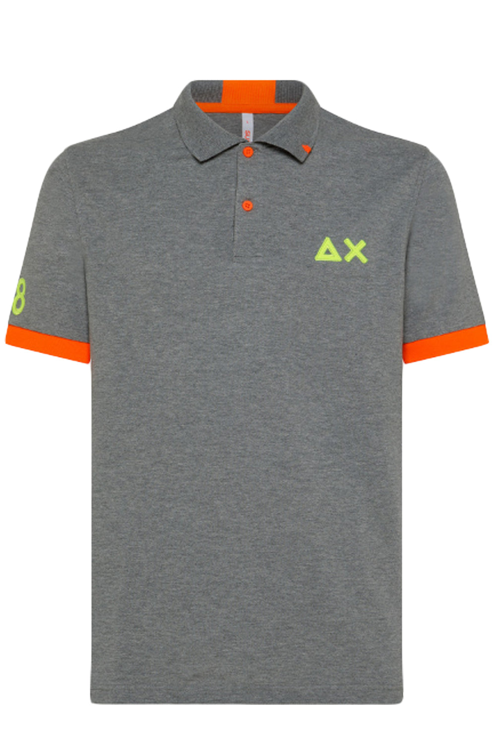 SUN 68 Polo logo fluo