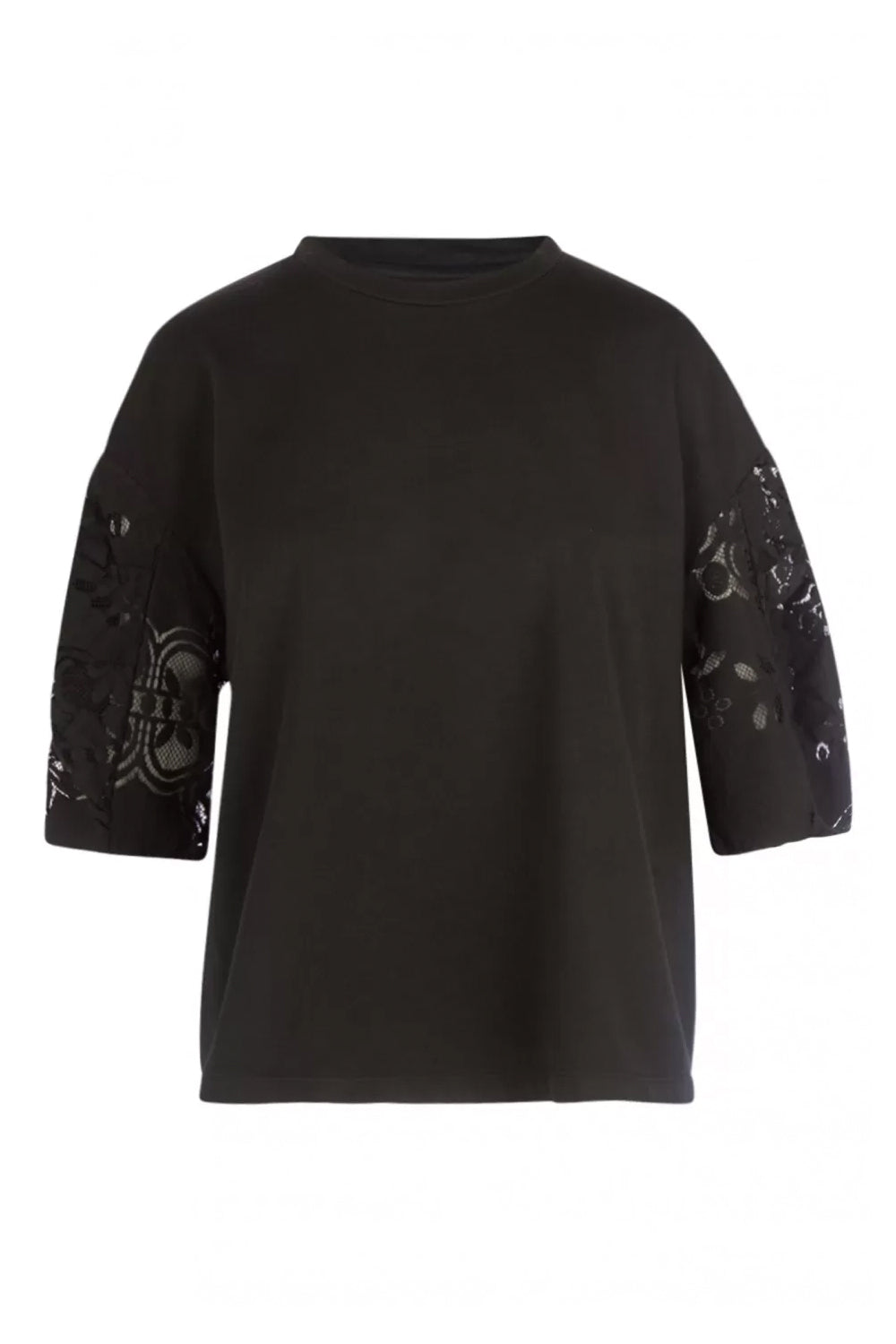 Tshirt in cotone con maniche in pizzo - SUOLI Clothing SUOLI