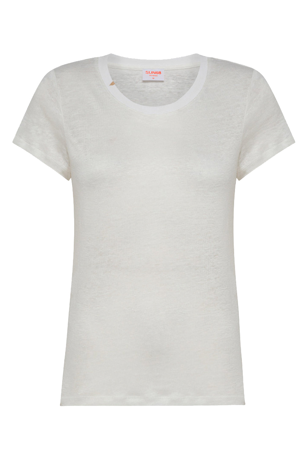 SUN 68 T-shirt in lino girocollo