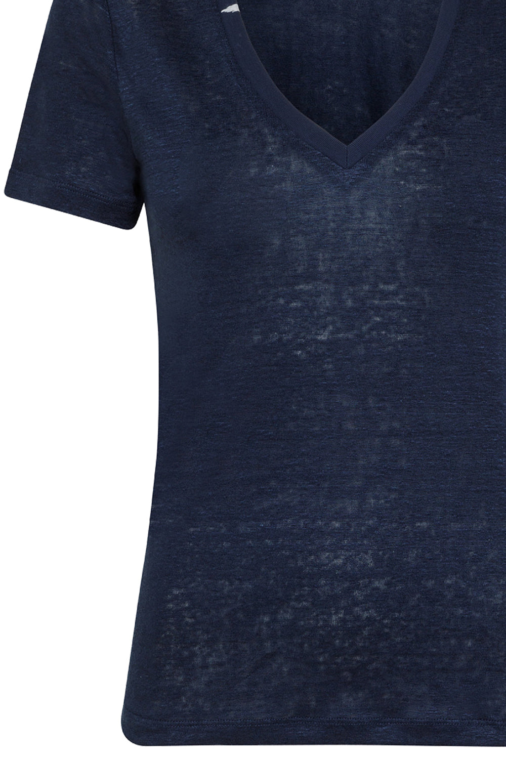 SUN 68 T-shirt in lino scollo a v