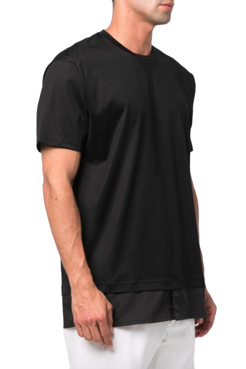 Tshirt con fondo in popeline - LOW BRAND Maglia LOW BRAND   