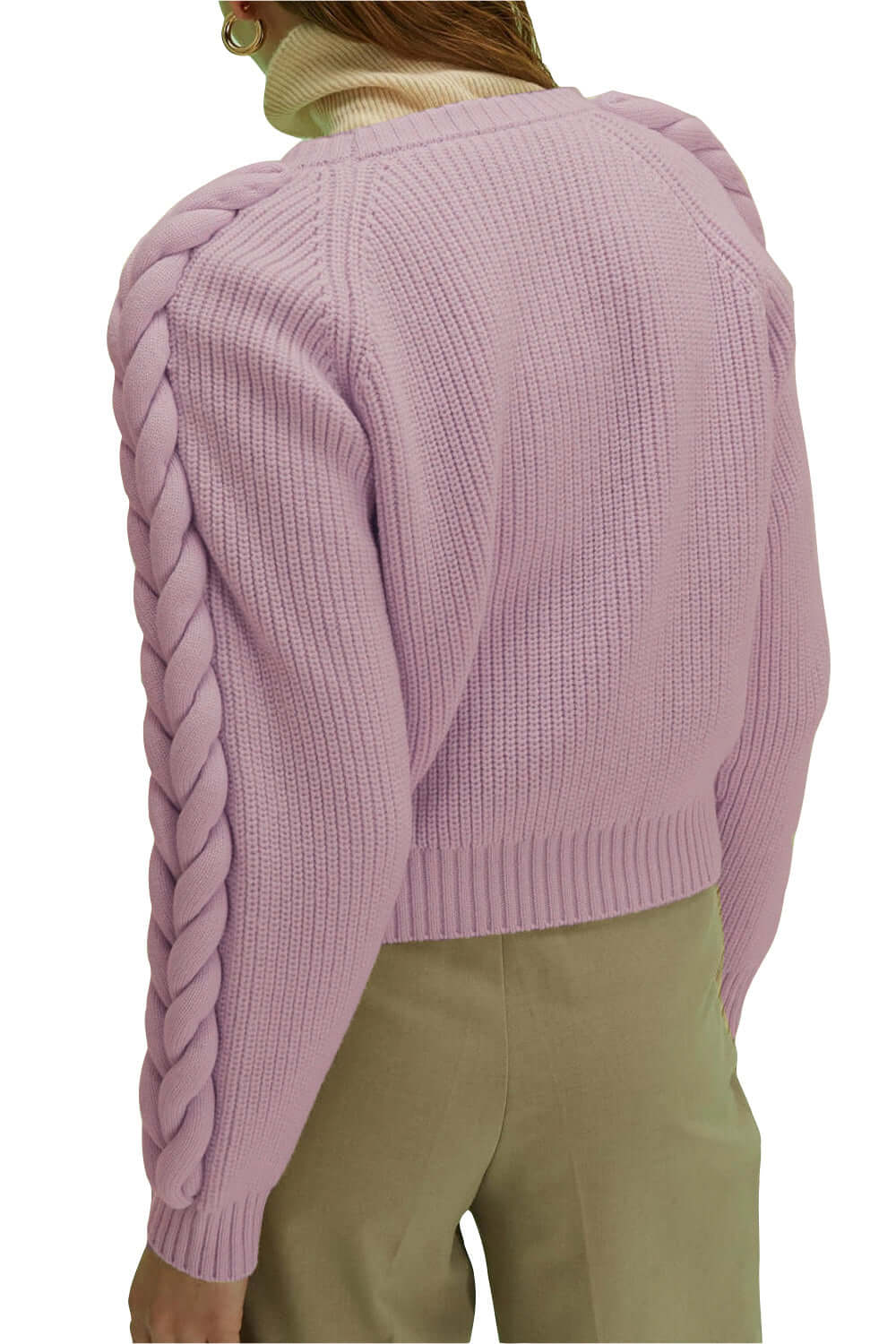 Maglia con intreccio su maniche e frontale - ISABELLE BLANCHE ISABELLE BLANCHE