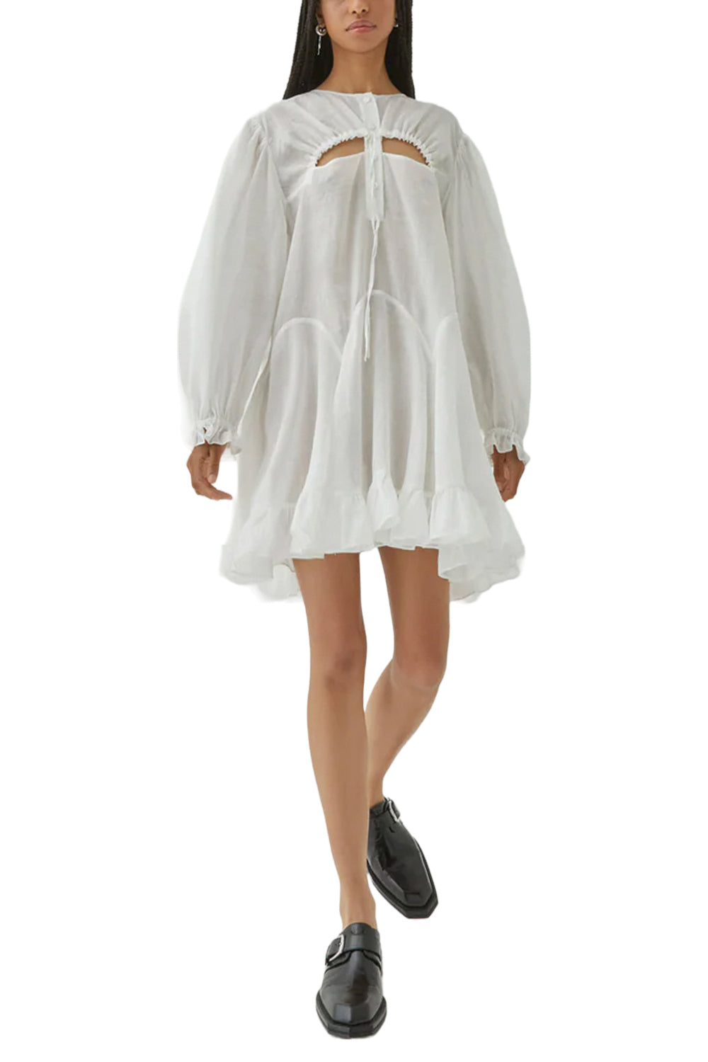 ISABELLE BLANCHE Abito in lino cut-out ISABELLE BLANCHE