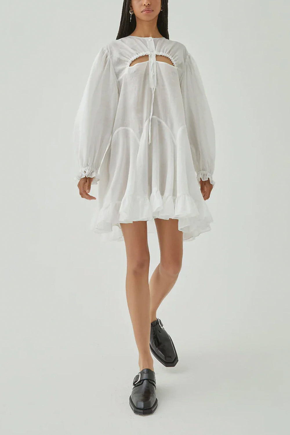 ISABELLE BLANCHE Abito in lino cut-out ISABELLE BLANCHE