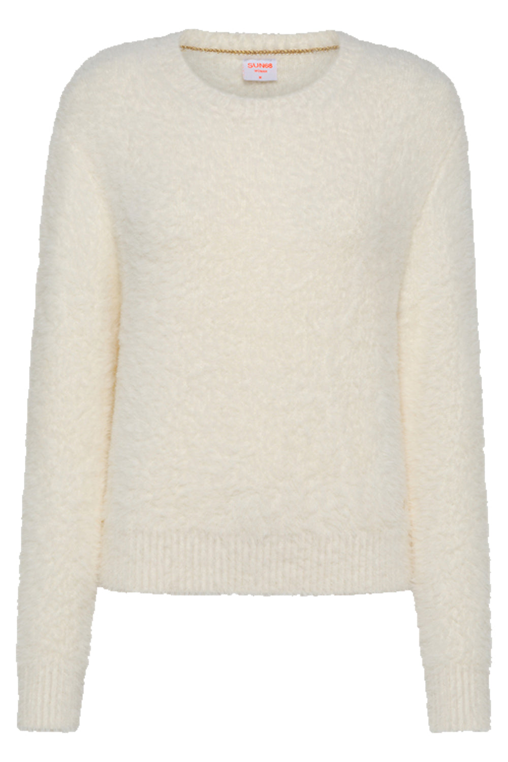 SUN68 Maglia girocollo effetto fur SUN 68