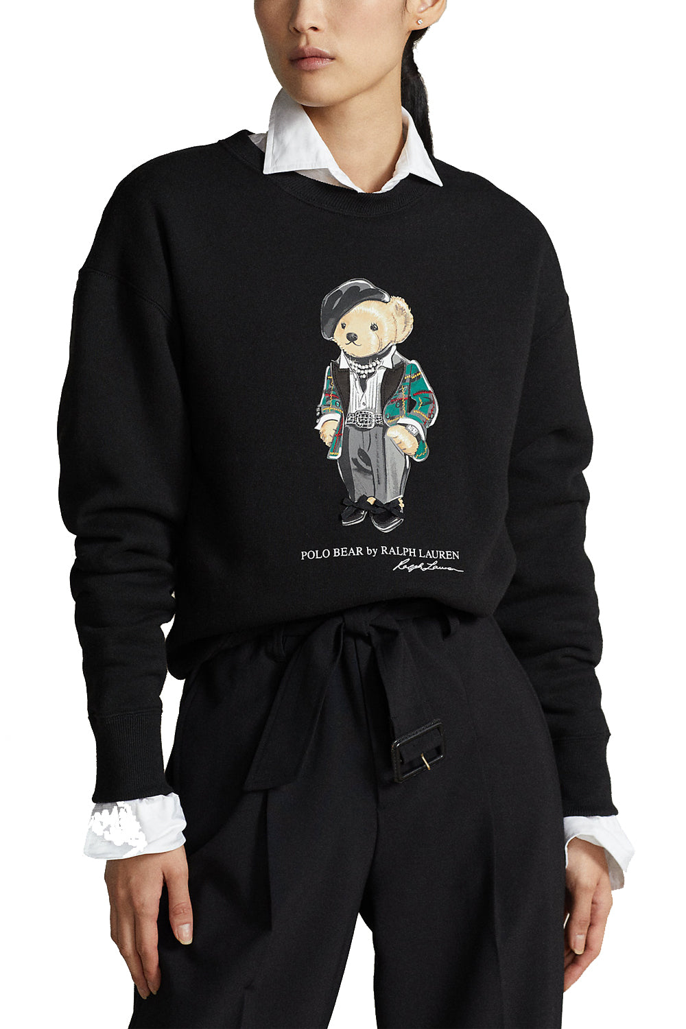 POLO RALPH LAUREN Felpa Tuxedo Polo Bear scozzese POLO RALPH LAUREN