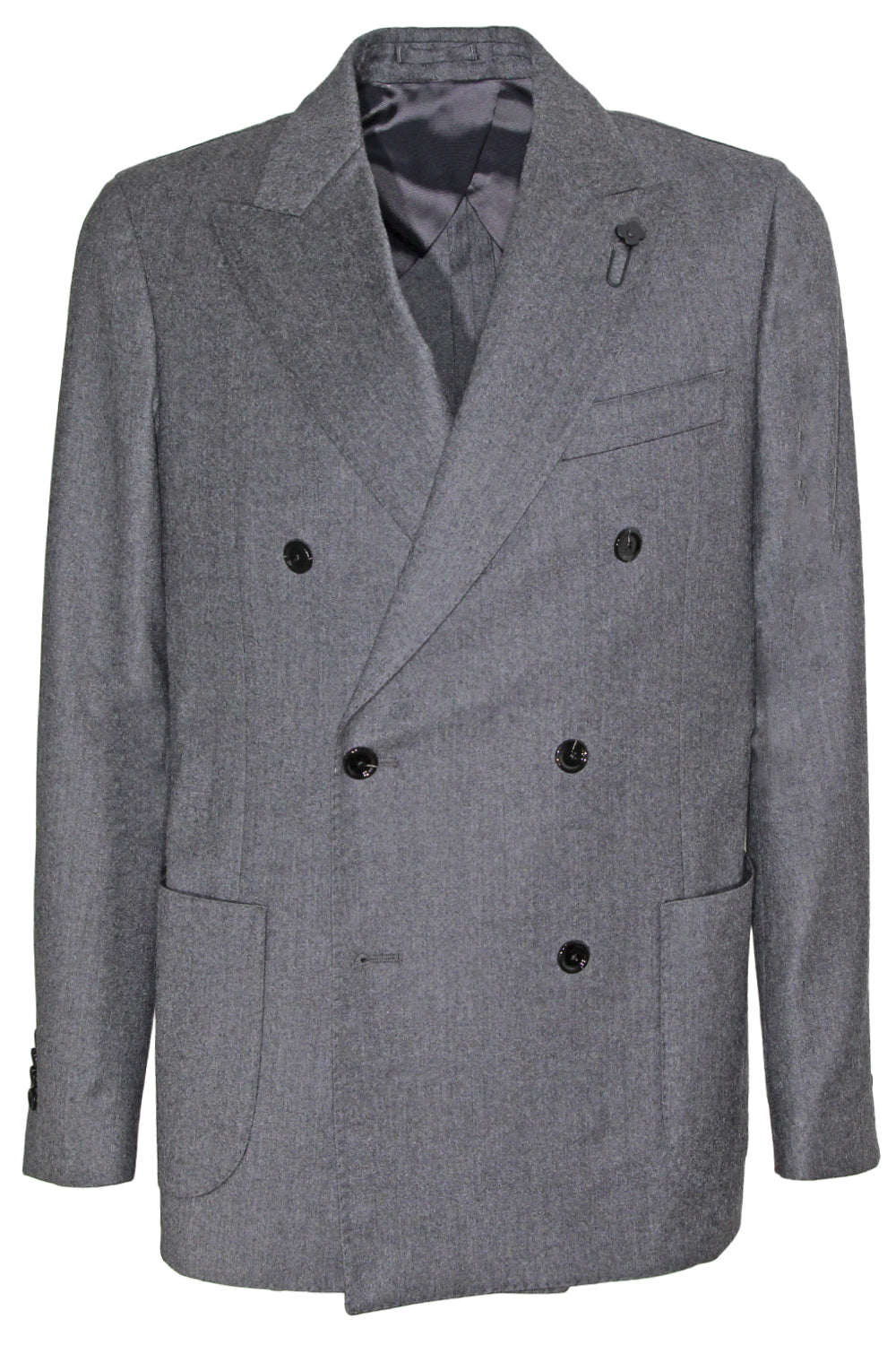 LARDINI Abito doppiopetto in lana e cashmere