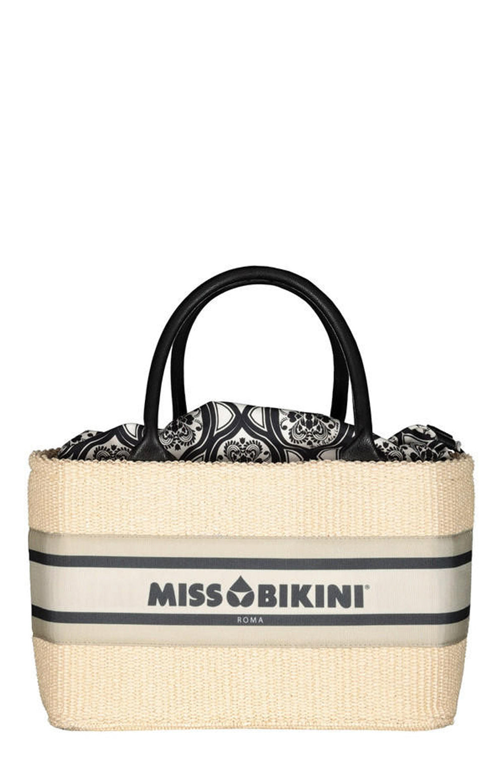 MISSBIKINI Borsa in paglia con fascia logo