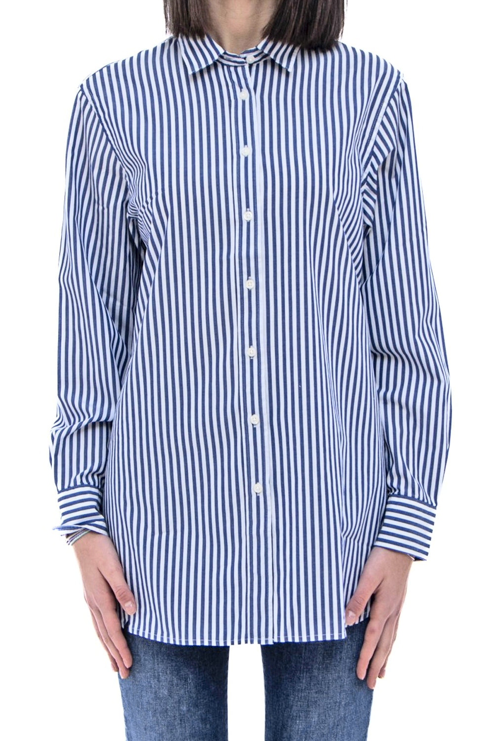 SUN 68 Camicia in cotone oversize a righe Clothing SUN 68
