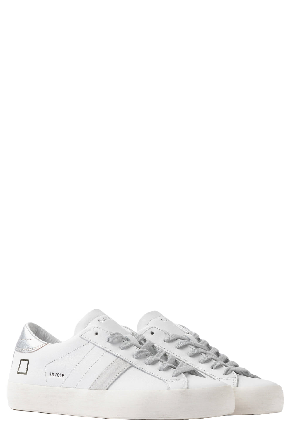 DATE Hill Low Women's Leather Sneakers HILL LOW-WHITE SILVER-Bianco-39