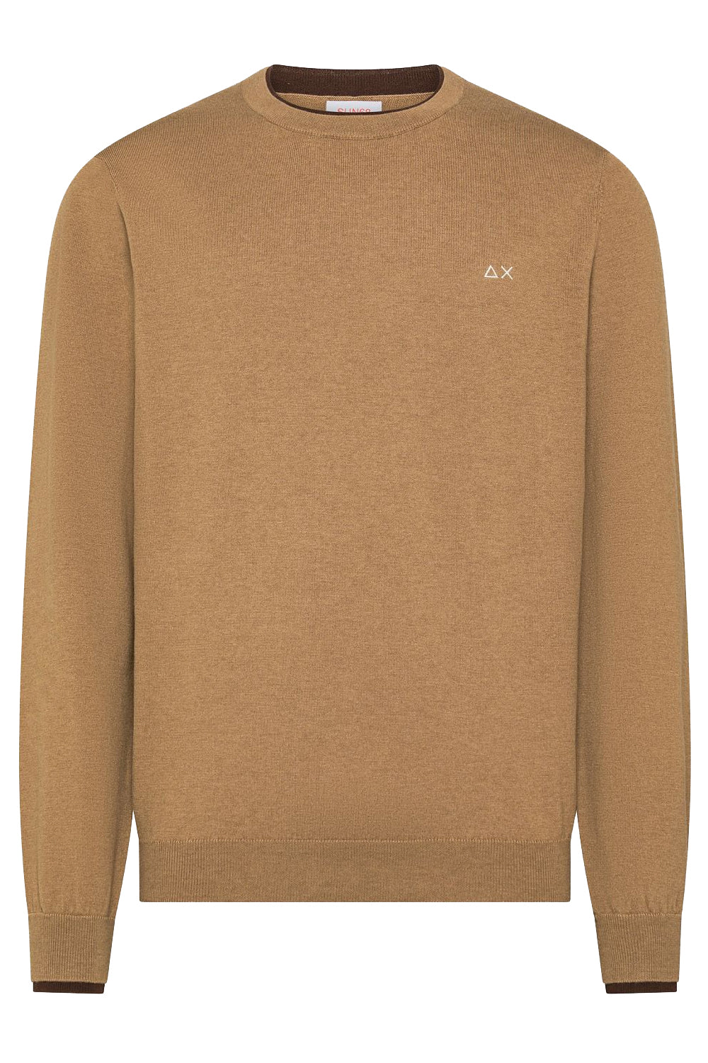 SUN 68 Maglia girocollo in cotone e lana