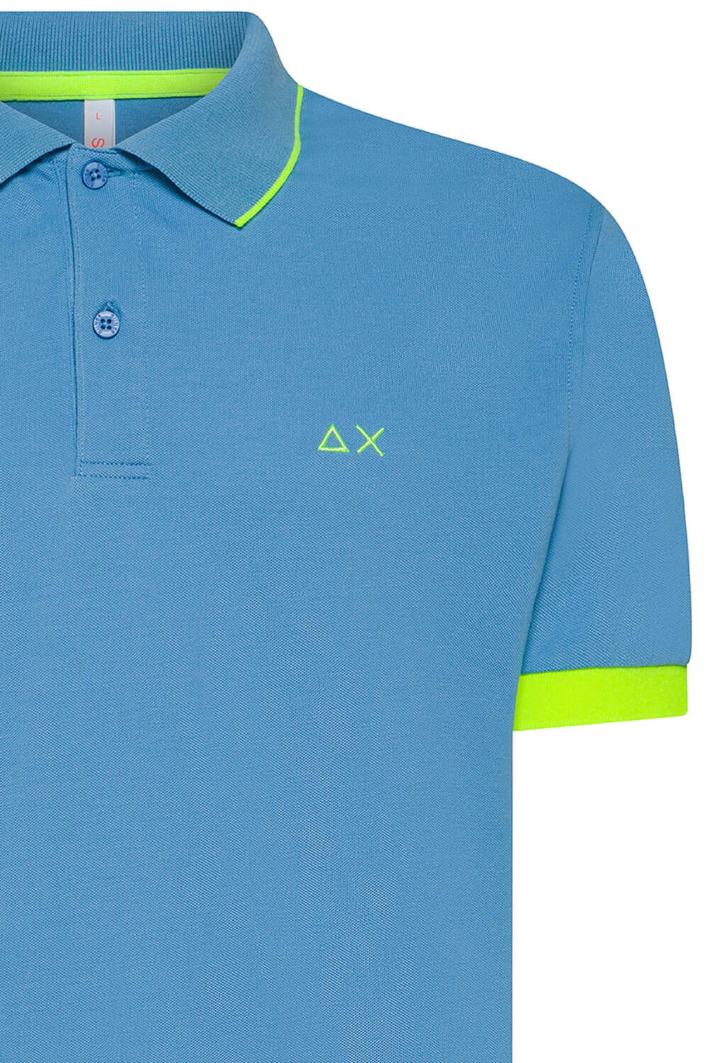 SUN 68 Polo con profili fluo