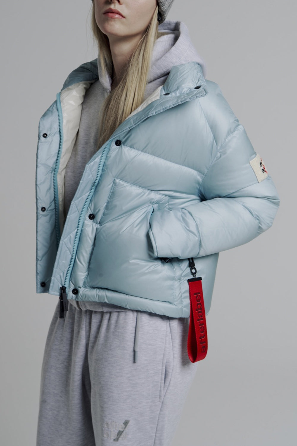 AFTER LABEL Giubbotto Lienz in nylon lucido