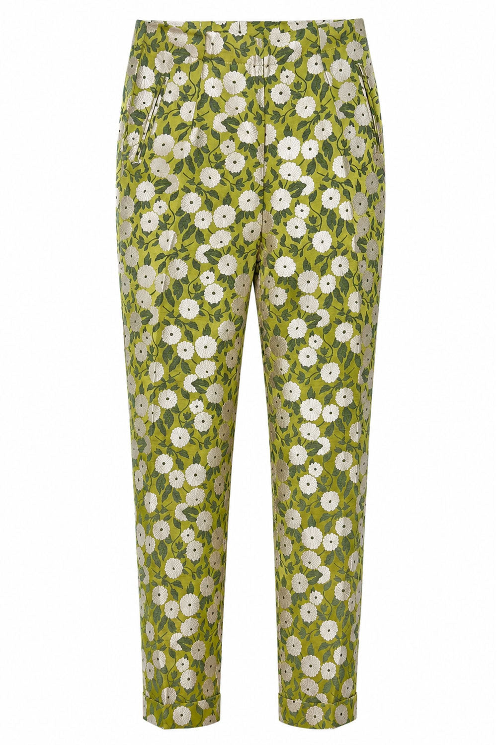 ALESSIA SANTI Floral damask trousers