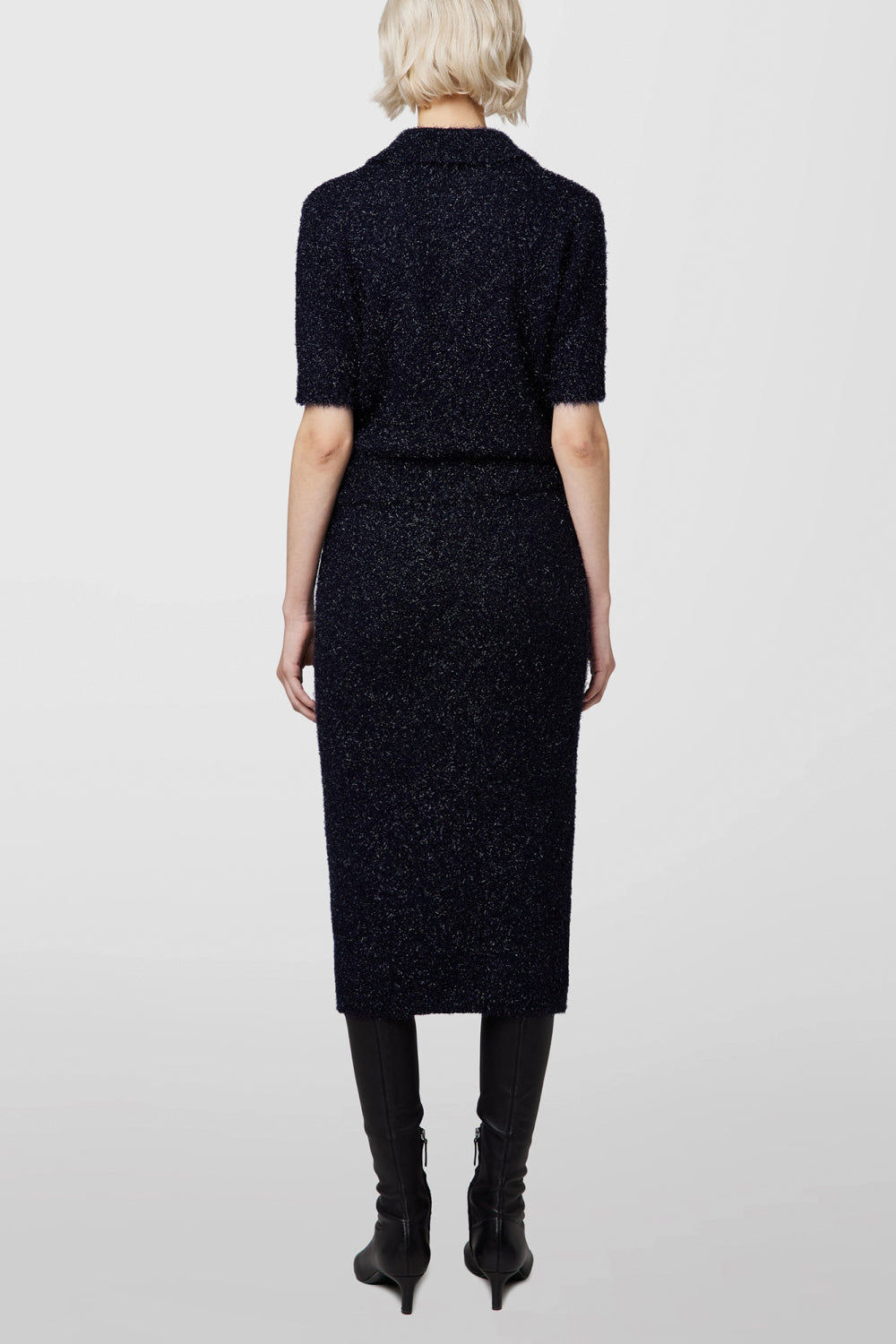 ALPHA STUDIO Gonna longuette in filato lurex