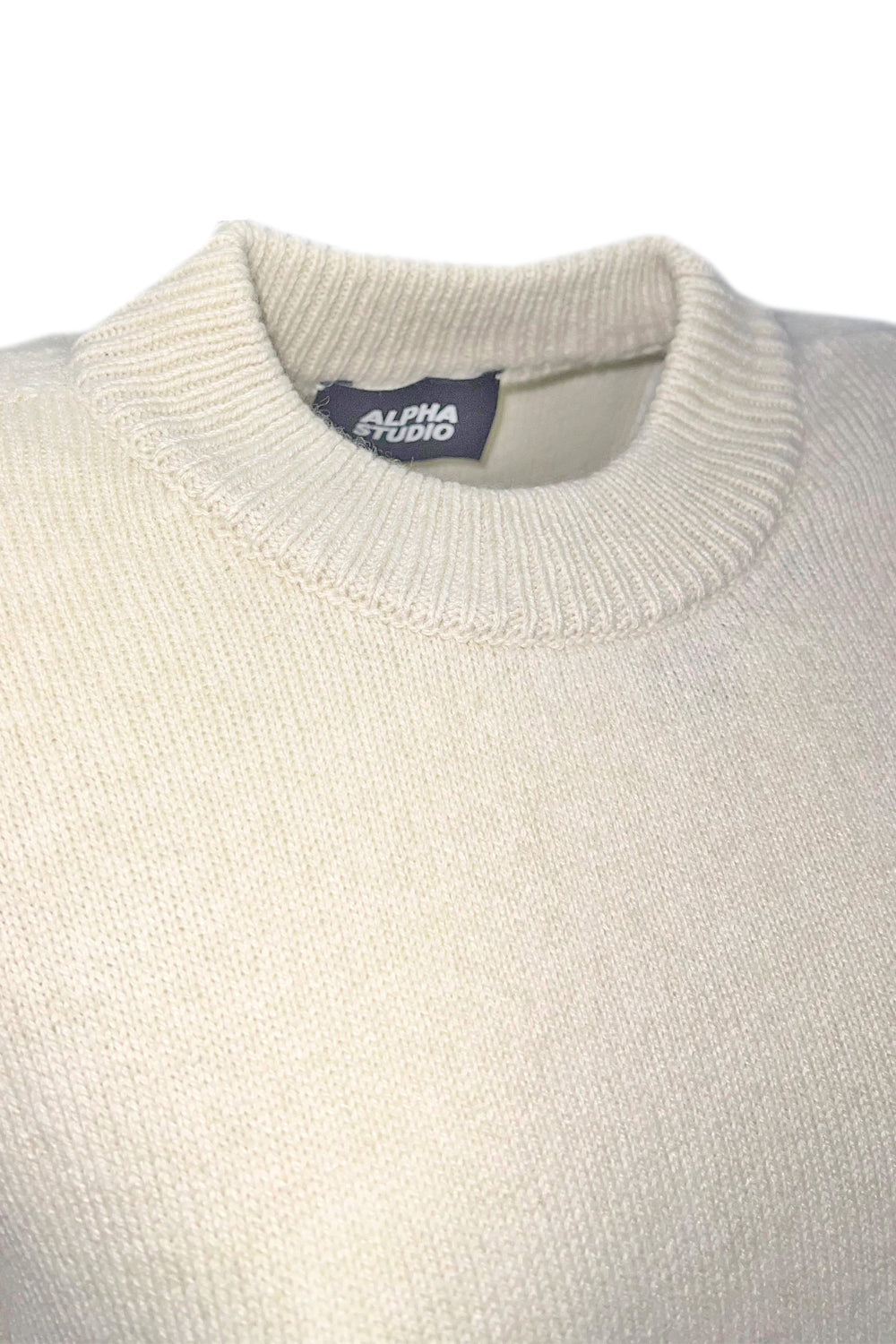 ALPHA STUDIO Maglia giromaniche misto lana e cashmere