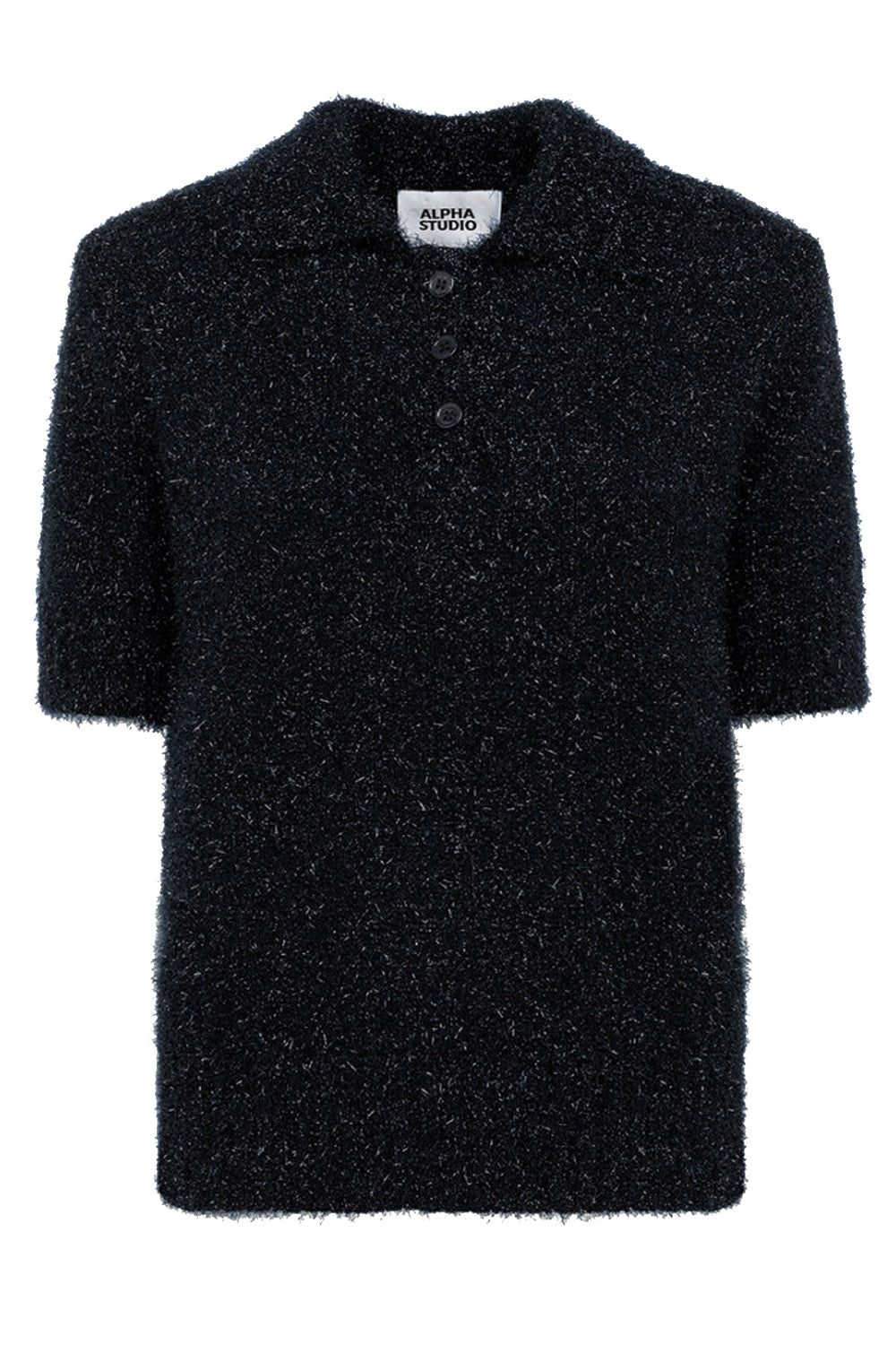 ALPHA STUDIO Polo in filato lurex