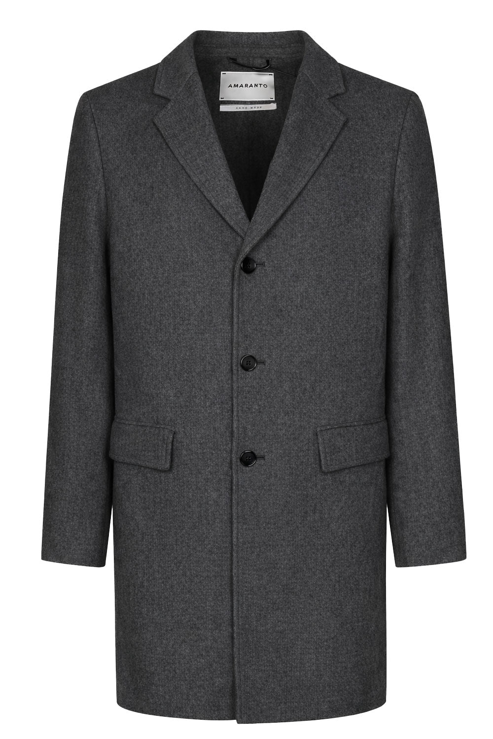 AMARANTO Cappotto monopetto lana e cashmere