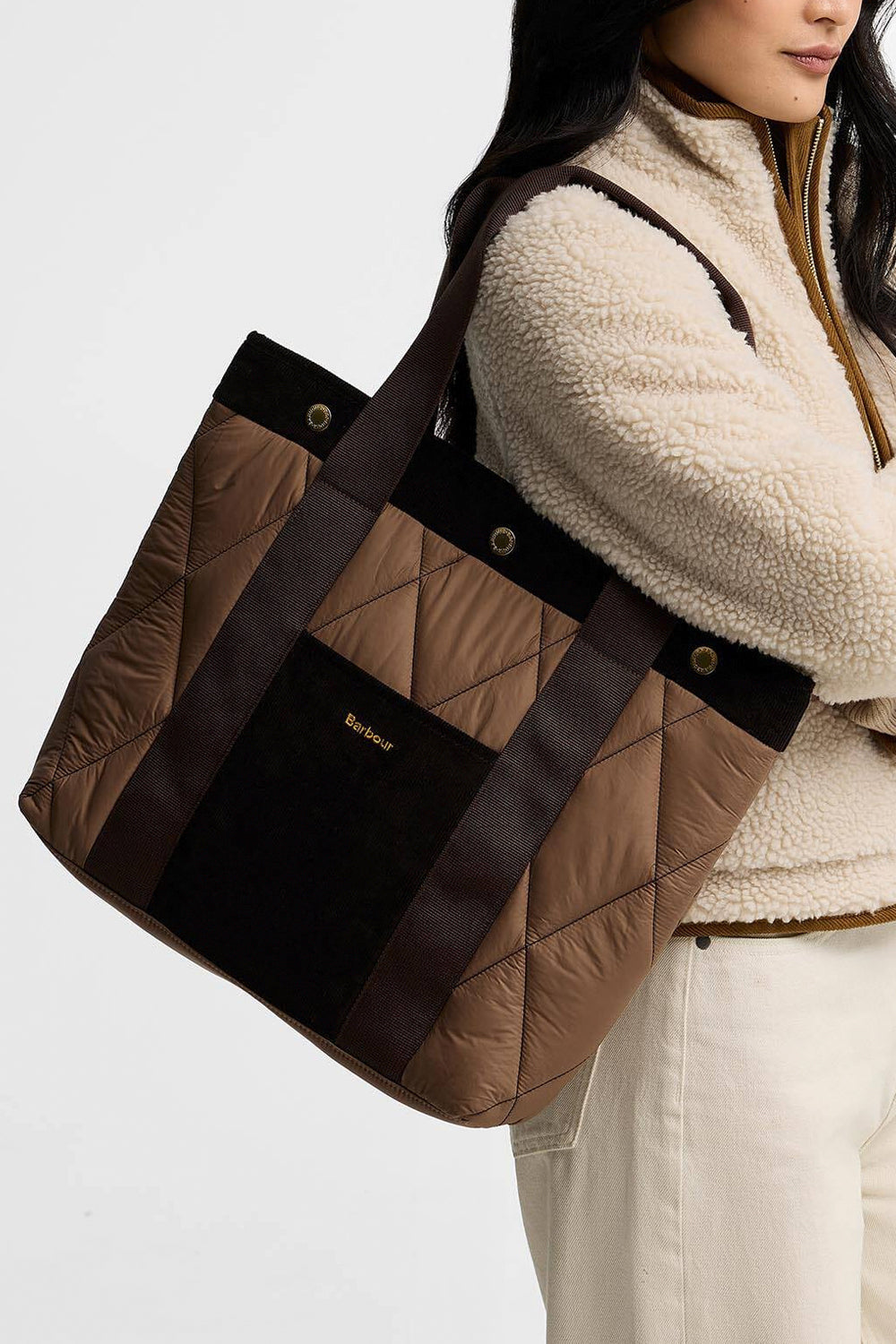 BARBOUR Borsa tote Healy trapuntata
