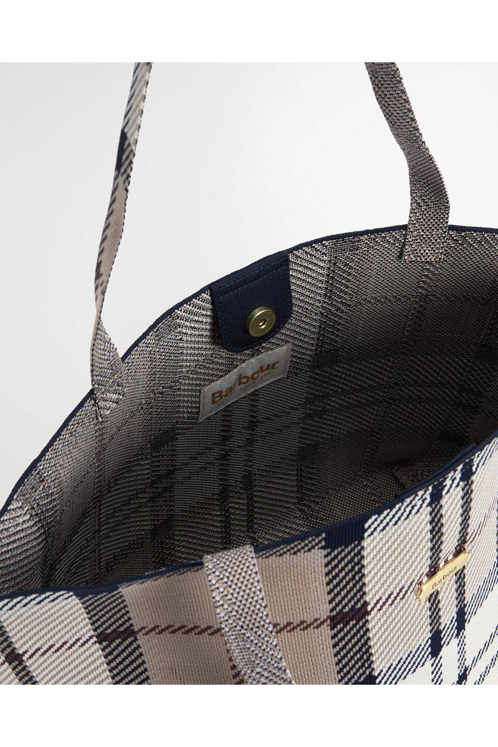BARBOUR Borsa tote grande in tartan Layla