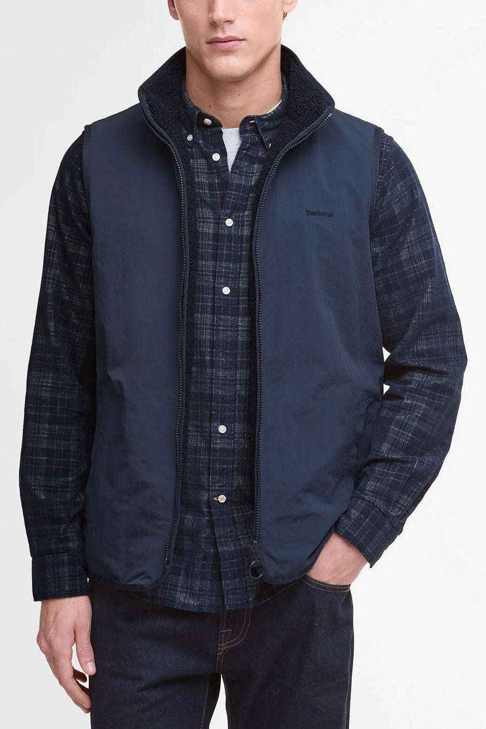 BARBOUR Gilet in pile reversibile