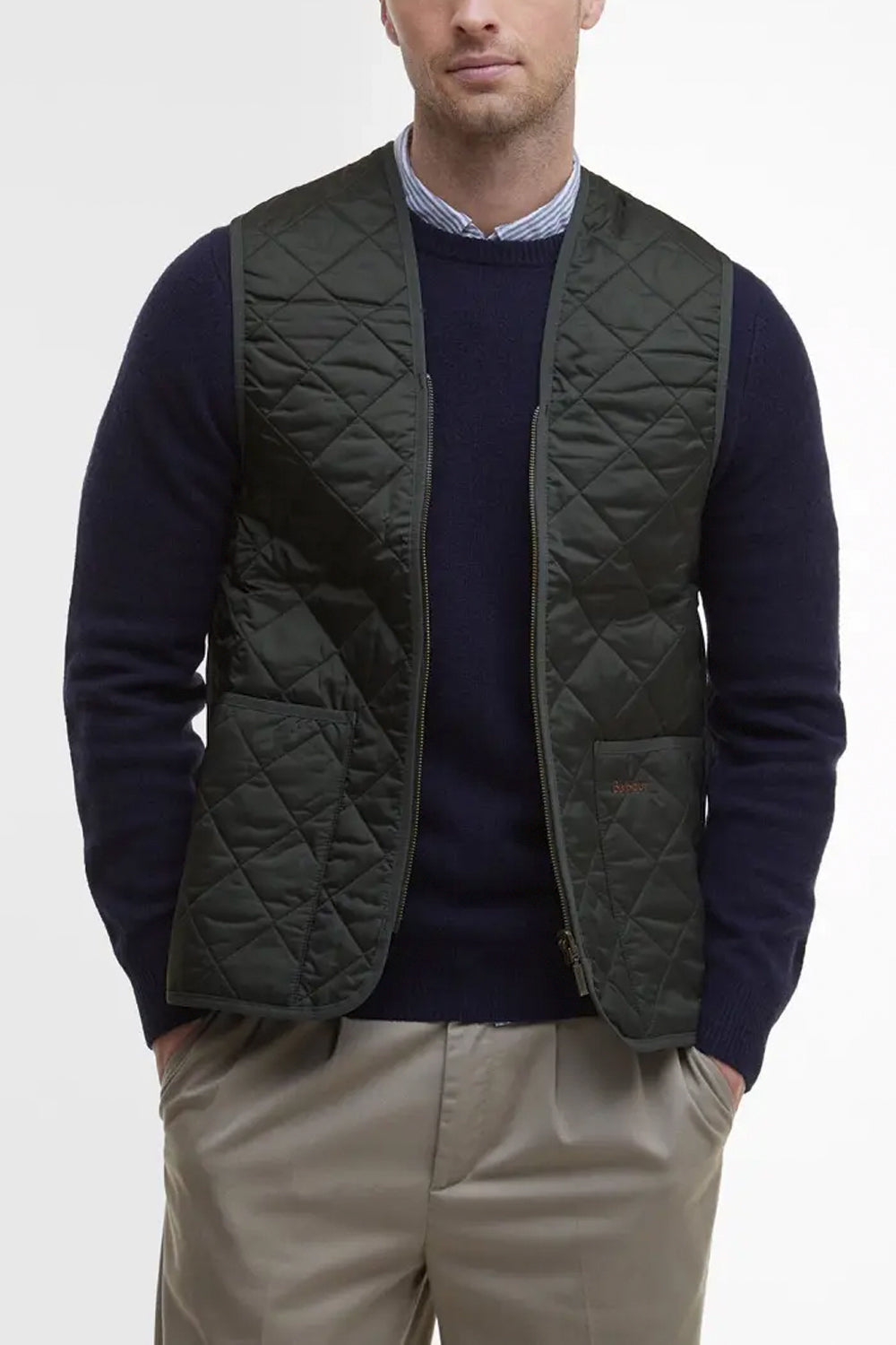 BARBOUR Gilet trapuntato/fodera con zip