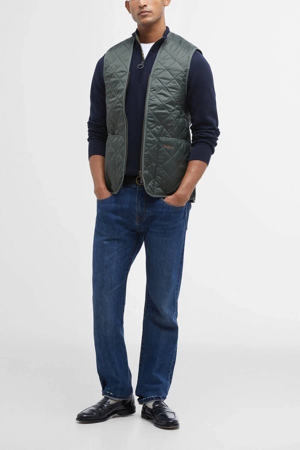 BARBOUR Gilet trapuntato/fodera con zip
