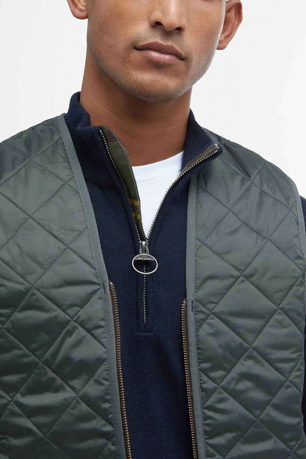 BARBOUR Gilet trapuntato/fodera con zip
