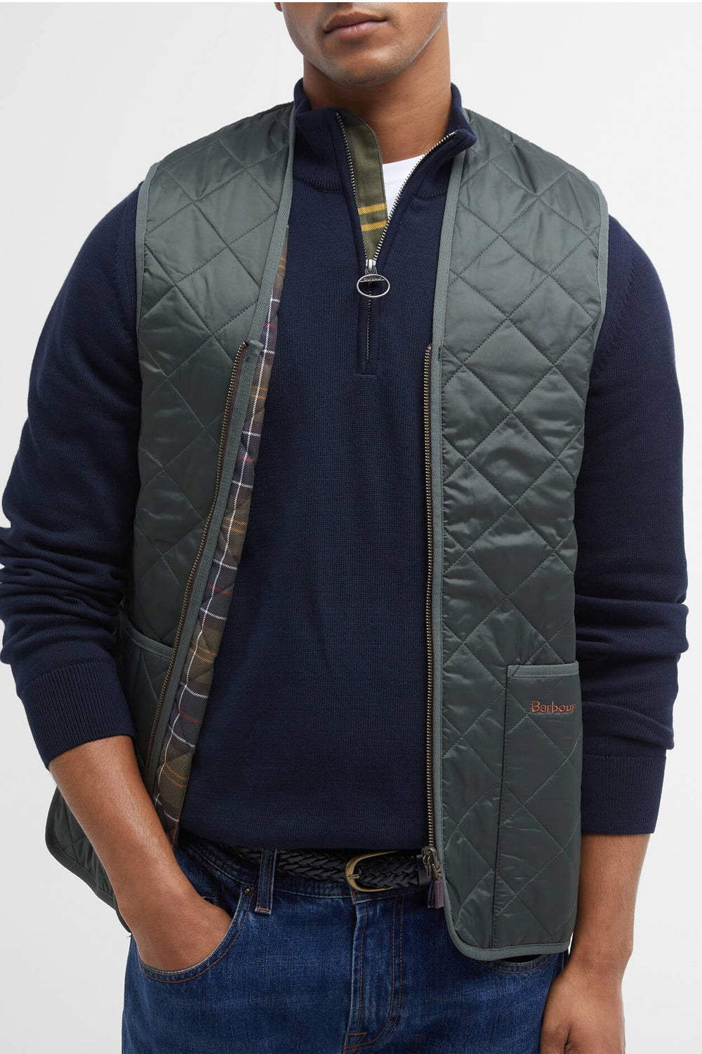 BARBOUR Gilet trapuntato/fodera con zip
