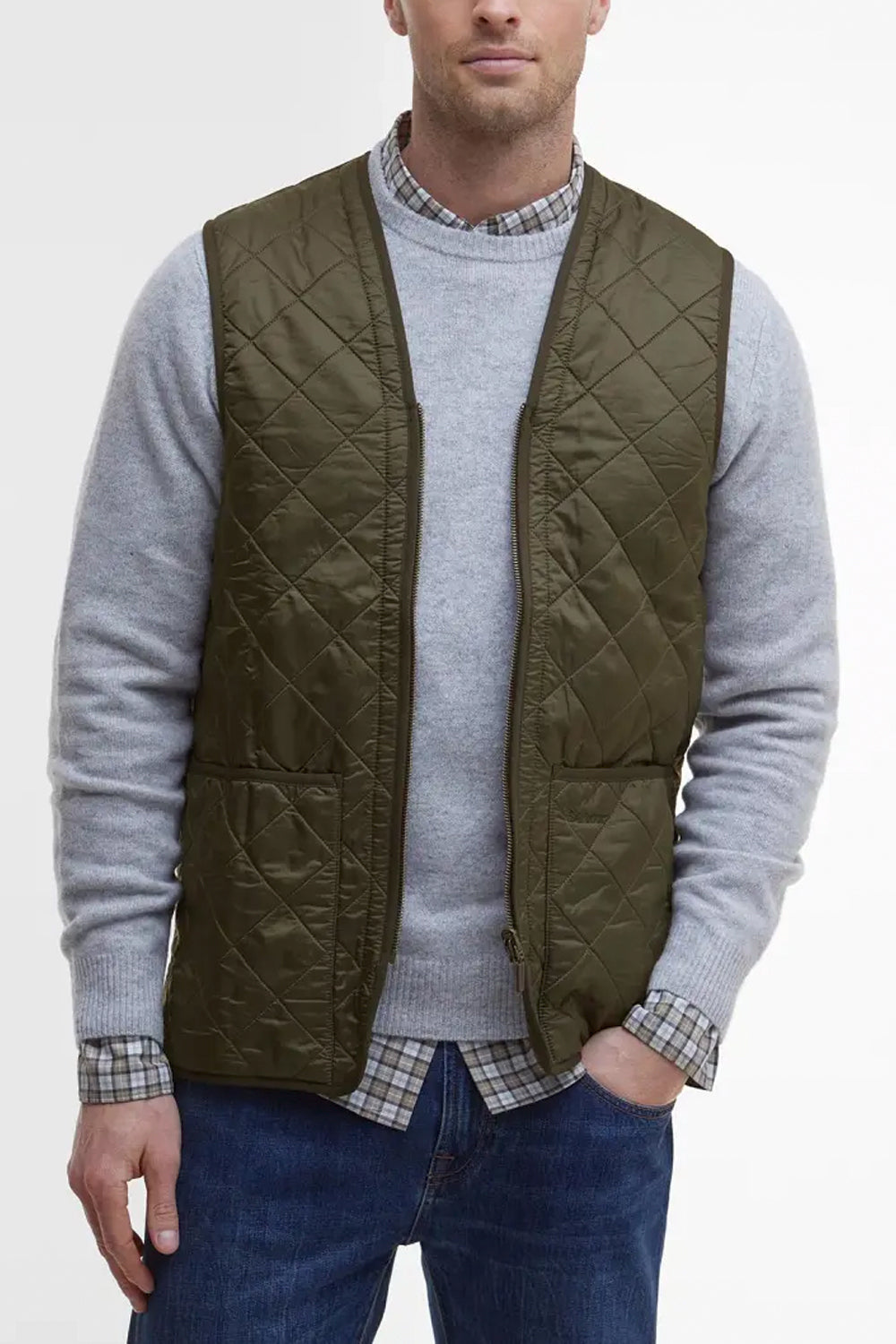 BARBOUR Gilet trapuntato/fodera con zip Polarquilt