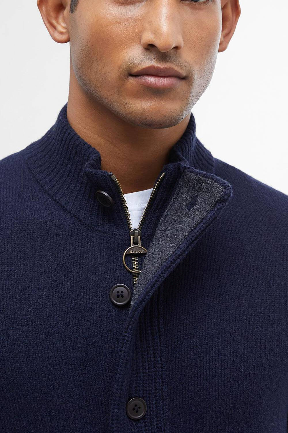 BARBOUR Maglione con zip Patch