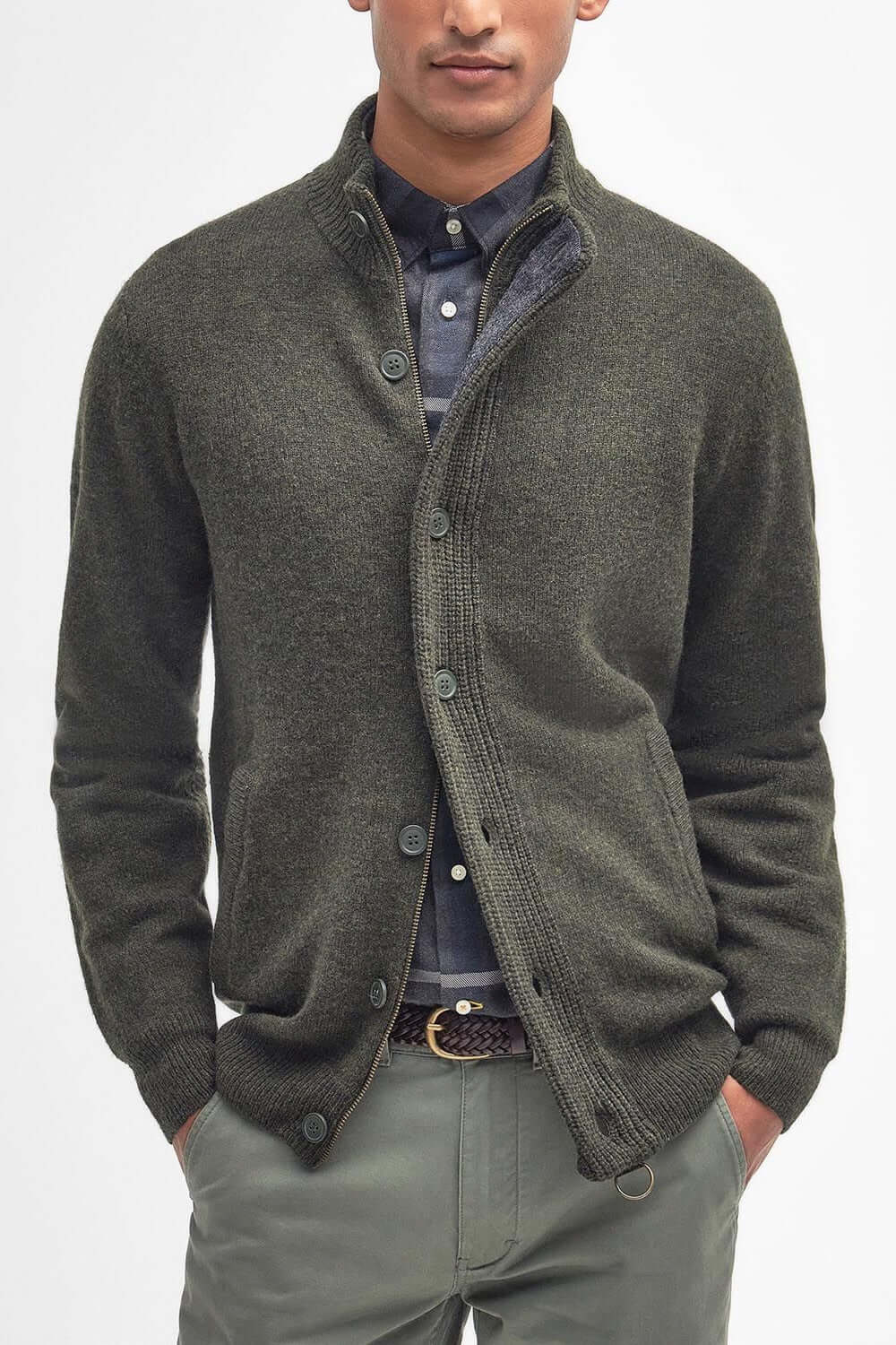 BARBOUR Maglione con zip Patch Uncategorized BARBOUR