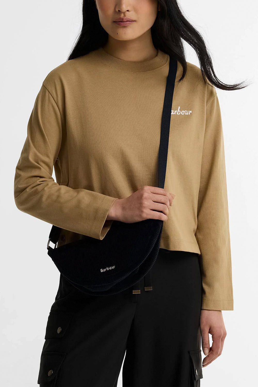 BARBOUR Mini borsa a tracolla con coste sottili Mia