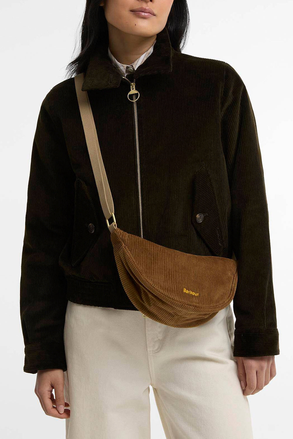 BARBOUR Mini borsa a tracolla con coste sottili Mia