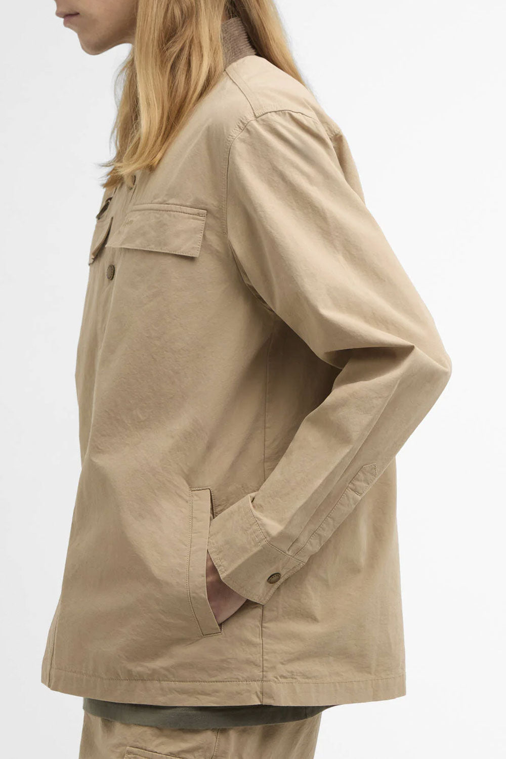 BARBOUR Overshirt Spey in popeline di cotone