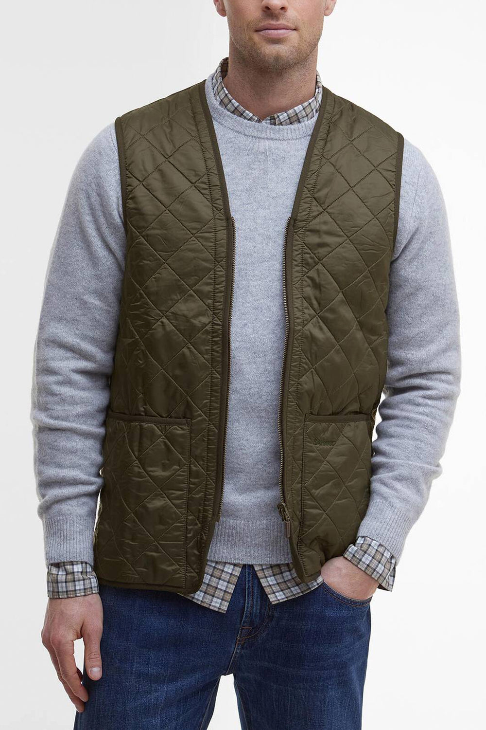 BARBOUR Gilet trapuntato/fodera con zip Polarquilt