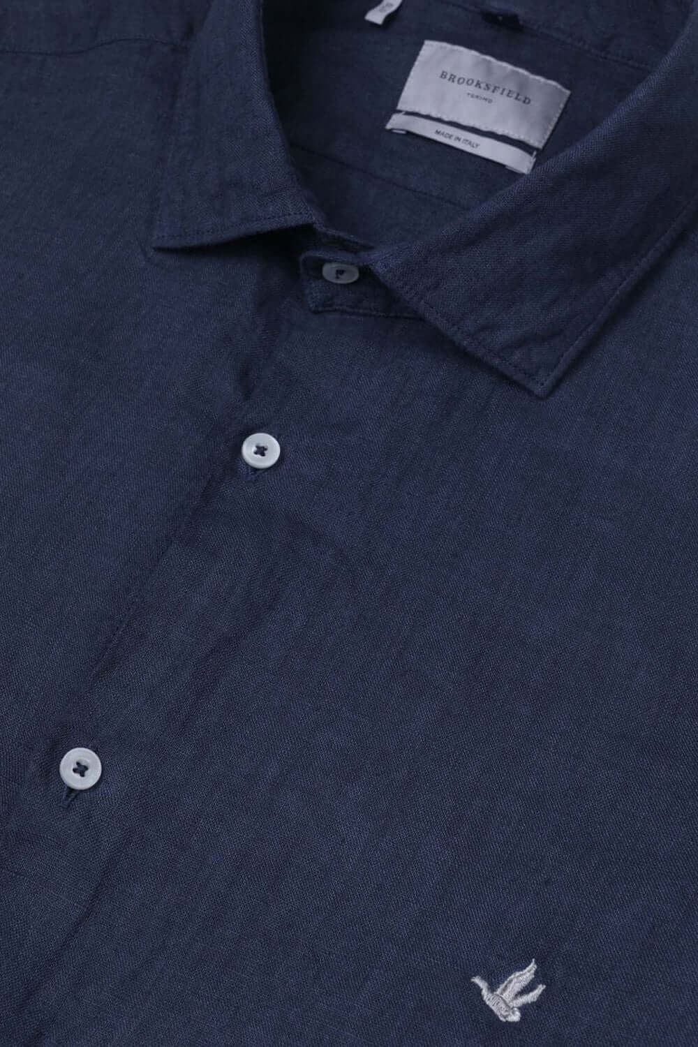 BROOKSFIELD Camicia slim fit in lino Uncategorized BROOKSFIELD