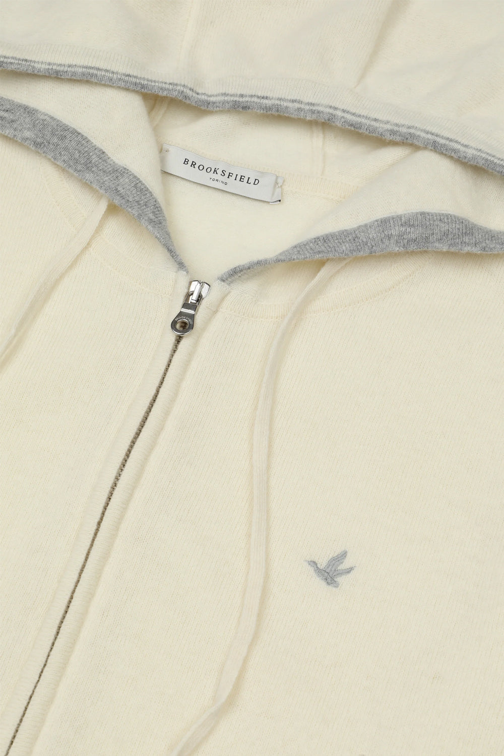 BROOKSFIELD Giubbotto con zip in maglia in lana con cappuccio