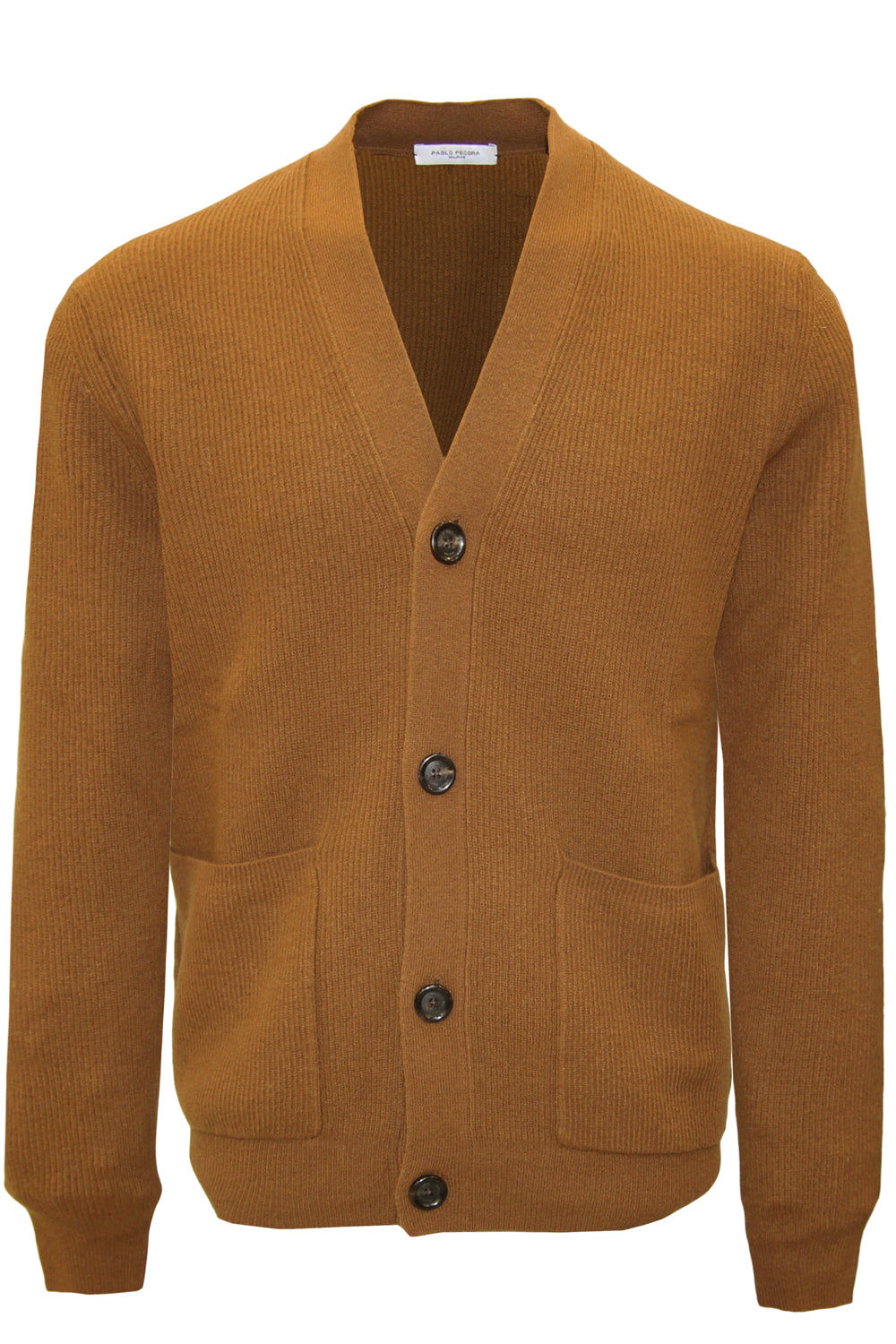 PAOLO PECORA Cardigan in lana a coste PAOLO PECORA