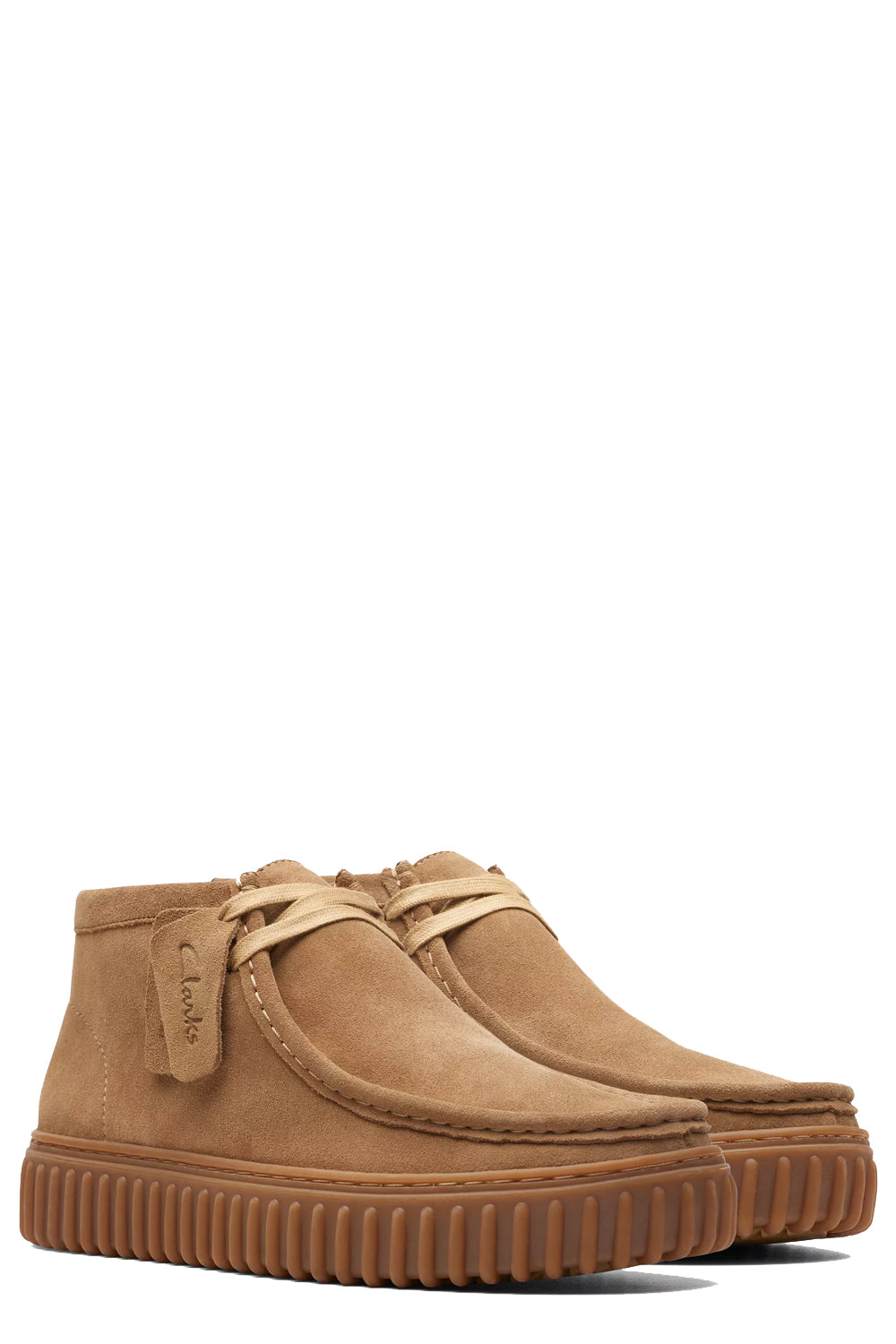 CLARKS Polacchino Torhill Hi in camoscio