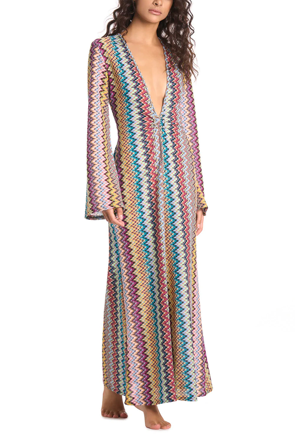 COTAZUR Abito lungo zigzag Uncategorized COTAZUR