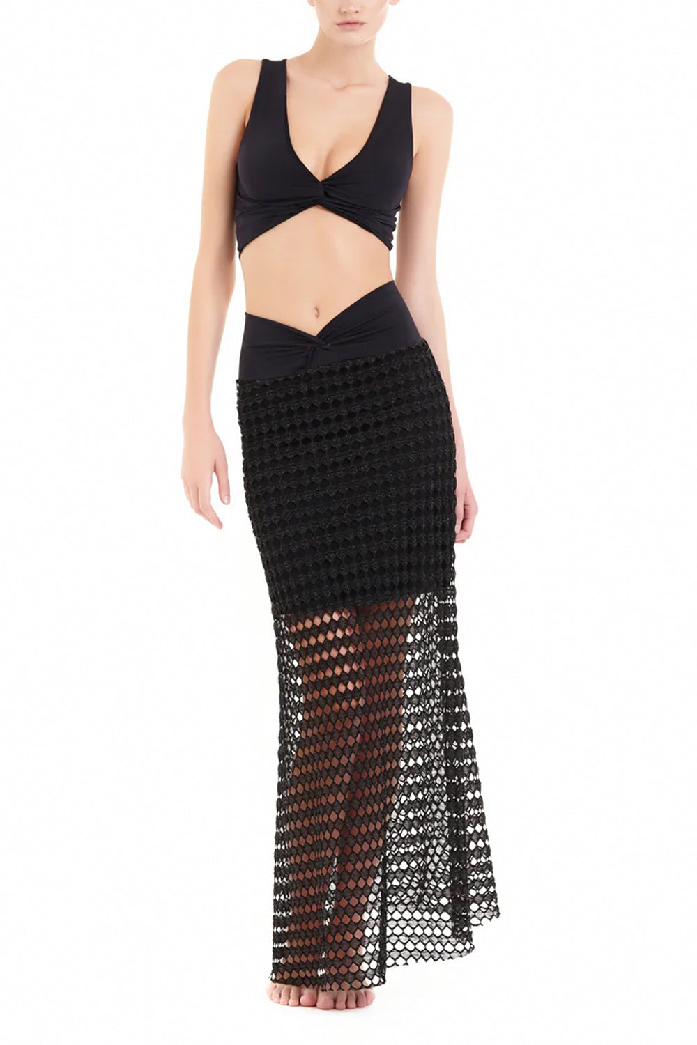 COTAZUR Gonna in maglia a rete lurex