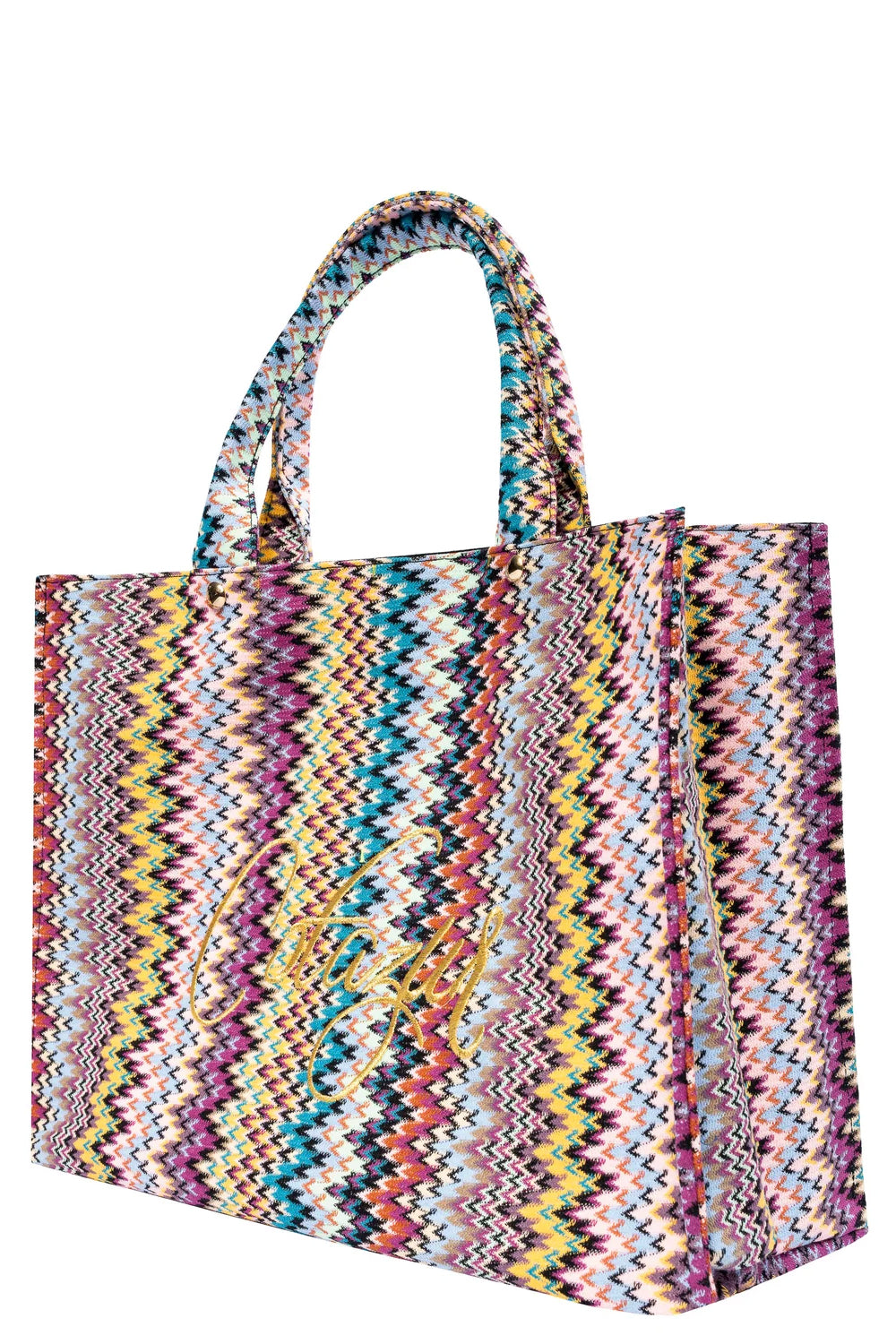 COTAZUR Shopper in maglia zigzag Uncategorized COTAZUR