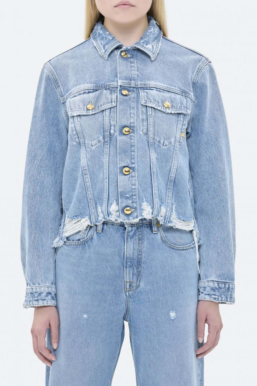 CYCLE Giubbotto Crop Hailey in denim