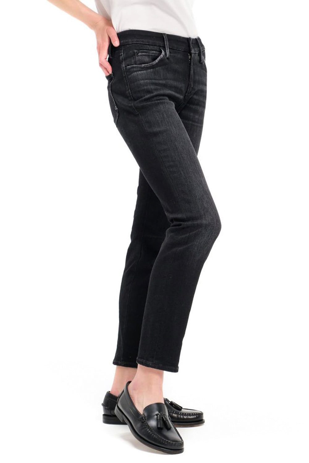 Jeans CYCLE Brigitte: Taglio Skinny in Denim Nero Vintage