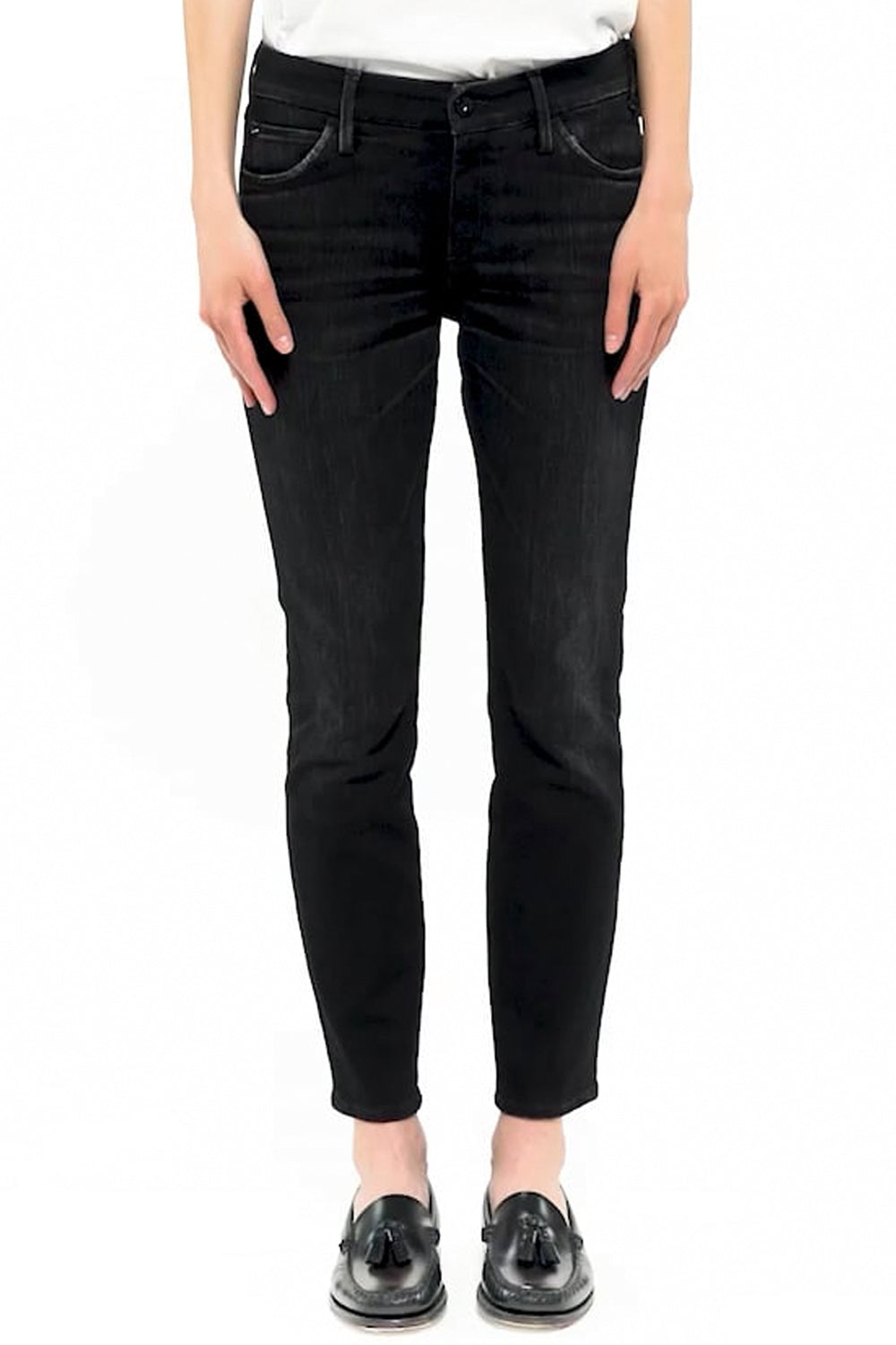 Jeans CYCLE Brigitte: Taglio Skinny in Denim Nero Vintage