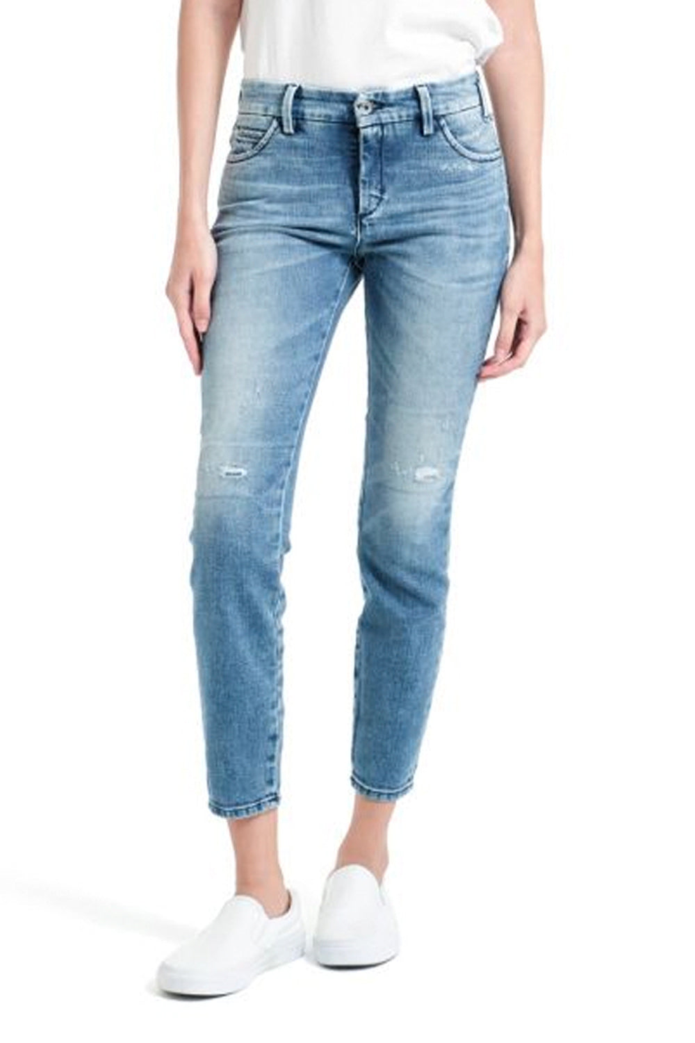 CYCLE Jeans Brigitte: Skinny Ankle Vintage Riparata - Colore Bianco
