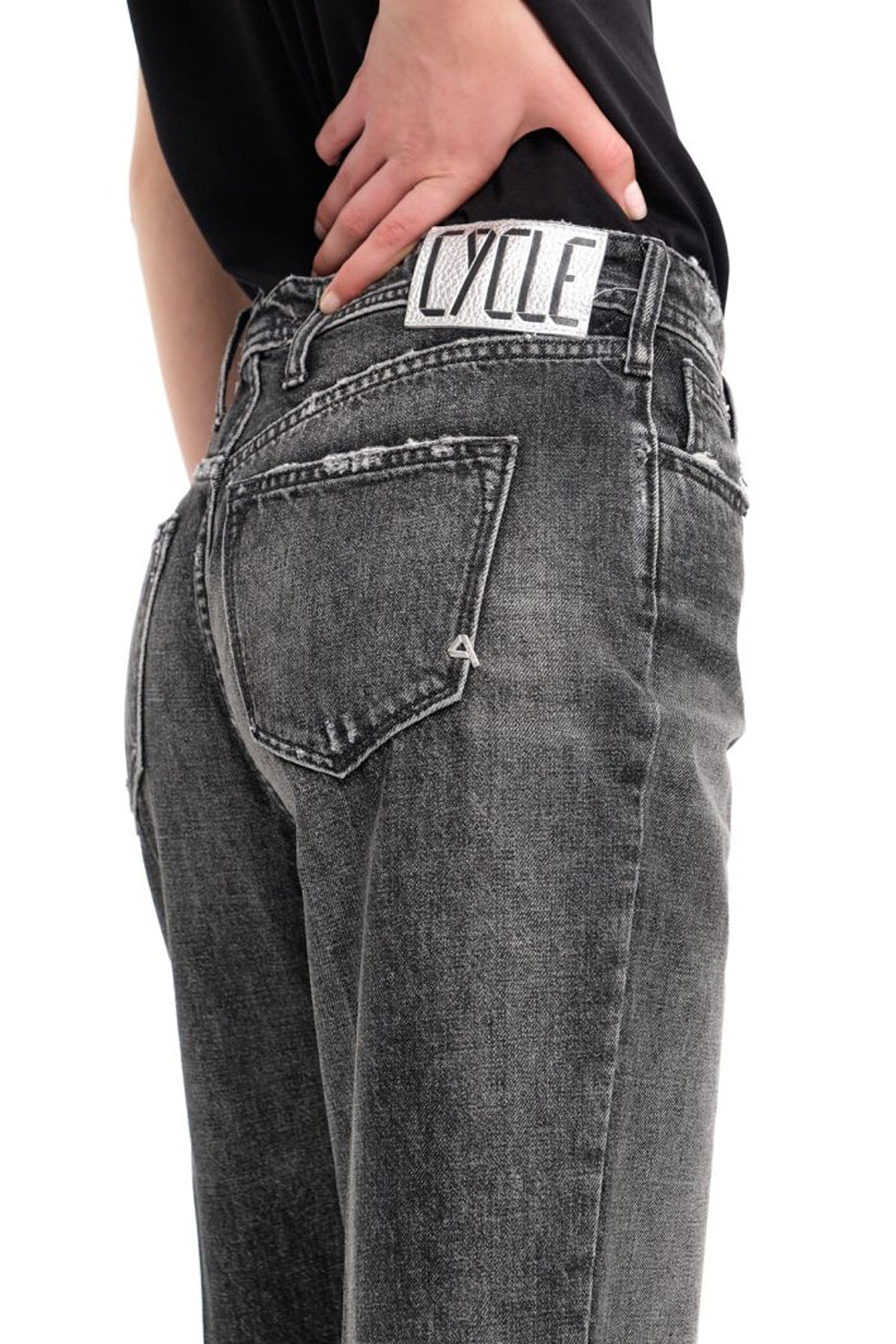 CYCLE Jeans Vita Alta con Fondo Zampa