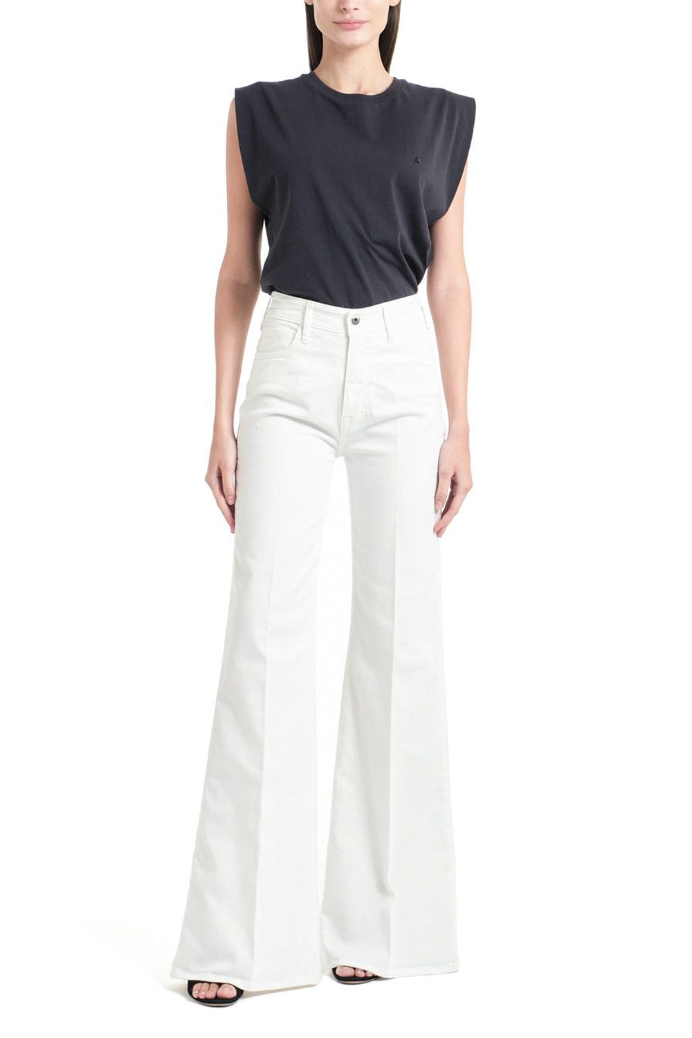 Jeans CYCLE Vita Alta Fondo Flaire - Modello Bianco