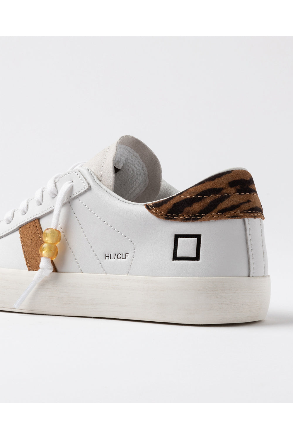 D.A.T.E. Scarpe Hill Low Calf White Leopard